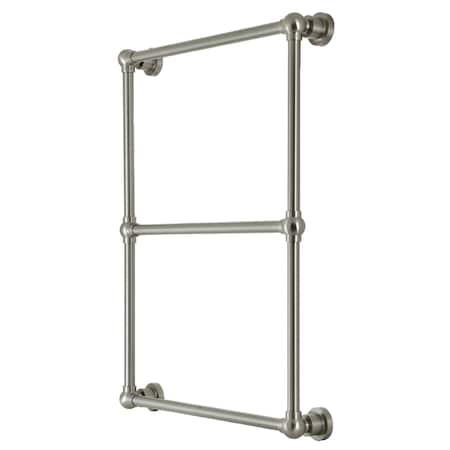Kingston Brass 24" x 32" Wall Mount Towel Rack, Brushed Nickel DTM32243BN